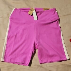PINK Victoria's Secret Pink and White Bike Shorts